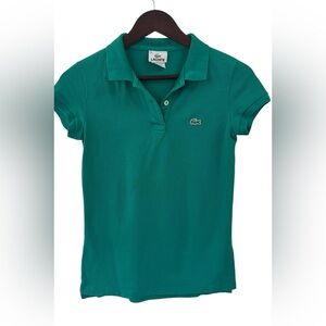 Lacoste Women's Green Polo Shirt Size 36